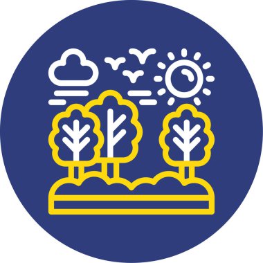 ağaç simgesinin vektör illüstrasyonu