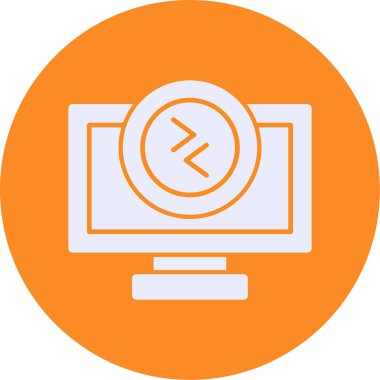 Dizüstü bilgisayar simgesi vektör çizimi