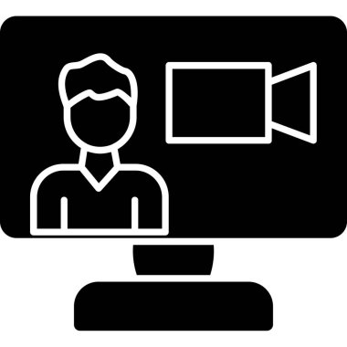 İş konsepti. Video konseptinin basit illüstrasyonu