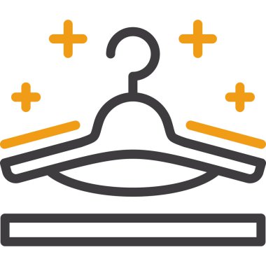 Elbise askısı moda simgesi - taslak biçimi