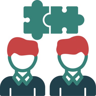 Takım çalışması konsepti, iş ikonu. vektör illüstrasyonu