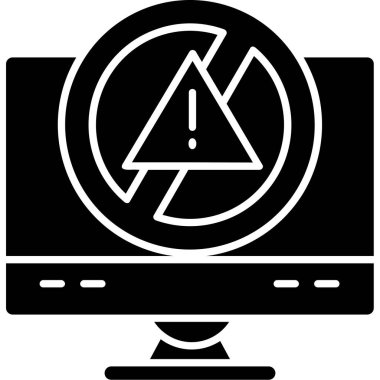 Bilgisayar. Web simgesi basit illüstrasyon