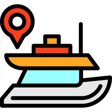 Turizmde tekne gezinme ikonu - oteller - konukseverlik kategorisi