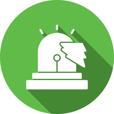 Yeşil bir kalkan simgesinin vektör illüstrasyonu