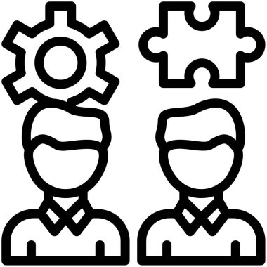 iş takım çalışması kutsal kişilerin resmi, vektör çizim