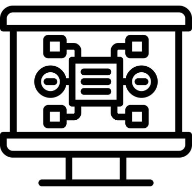 Veri analiz simgesi, vektör illüstrasyonu