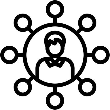 iş liderliği simgesi ana hatlarıyla