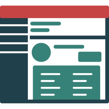 Web geliştirme düz vektör simgesi