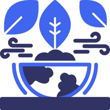 Bir bitki simgesinin vektör illüstrasyonu