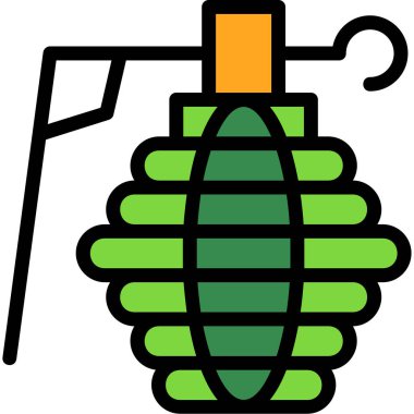 Yeşil ve beyaz bir ikonun vektör illüstrasyonu