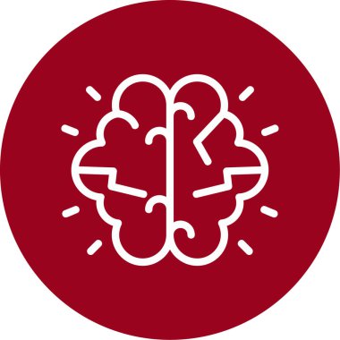 Beyin ikonu. Basit bir çizim. ağ için beyin vektör simgeleri