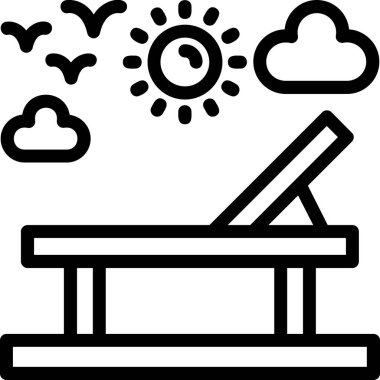 Mimari şehir parkı simgesi ana hat biçiminde