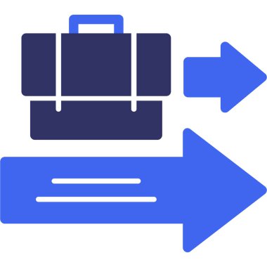 iş çantası dosya simgesi düz biçimli