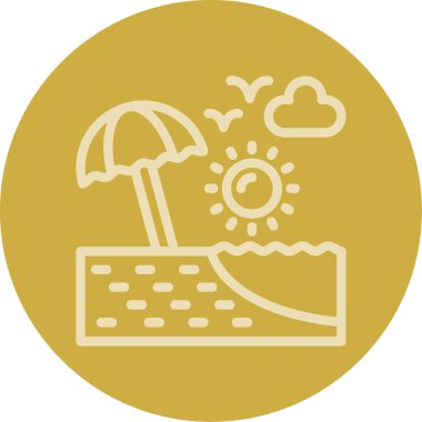 Güneş simgesinin vektör illüstrasyonu