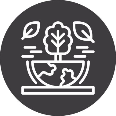 Bir ağaç simgesinin vektör illüstrasyonu