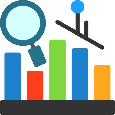 düz biçimli analitik iş grafiği simgesi