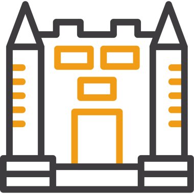 Mimari yapı şehir simgesi taslak biçiminde