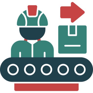 Kasklı ve gaz maskeli bir adamın vektör çizimi