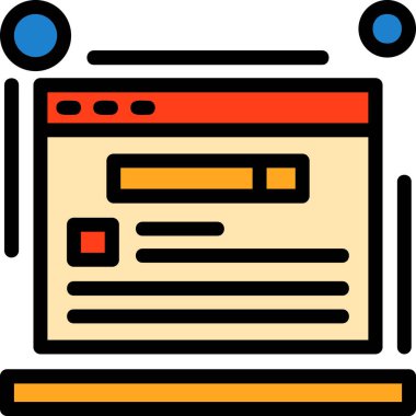 bilgisayar web geliştirme simgesi - ana hatlar biçimi