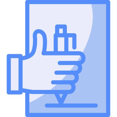 El ile başparmak aşağı simge, vektör tasarımı