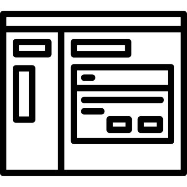 tarayıcı simgesi vektör illüstrasyonu