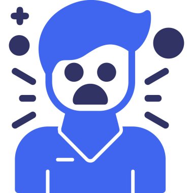 Kızgın adam. Basit illüstrasyon