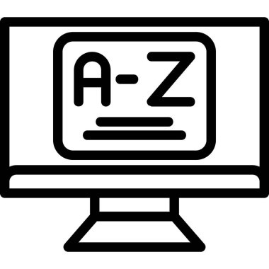 Ekran simgesini izle. beyaz arkaplanda izole edilmiş web tasarımı için ana bilgisayar vektör simgesi