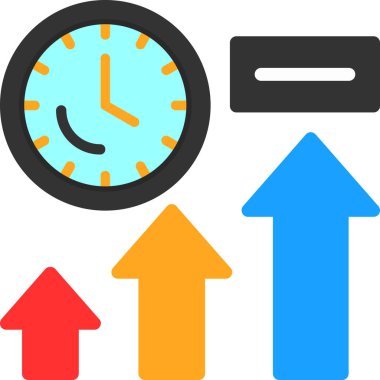 Saat simgesi seti, basit tasarım