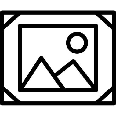 Galeri fotoğraf simgesi taslak biçimi