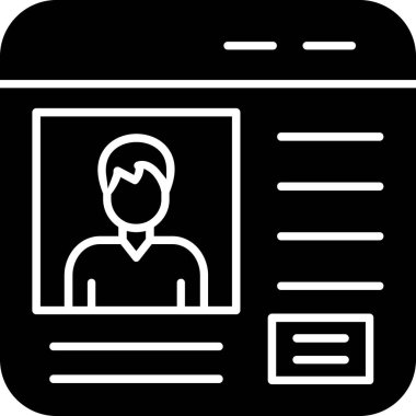 Kimlik kartı. Basit resimleme