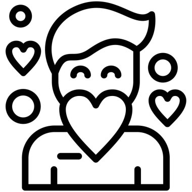 Love man simgesi, vektör tasarımı