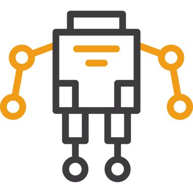 robot. Web simgesi basit illüstrasyon