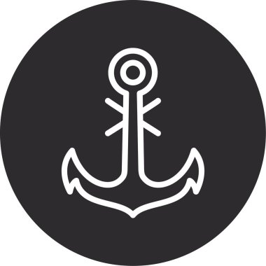 Çapa simgesi, vektör çizimi