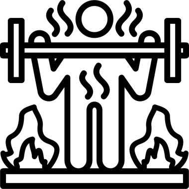 Spor kategorisinde spor jimnastik ikonu