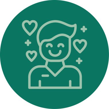 Bir insan simgesinin vektör illüstrasyonu