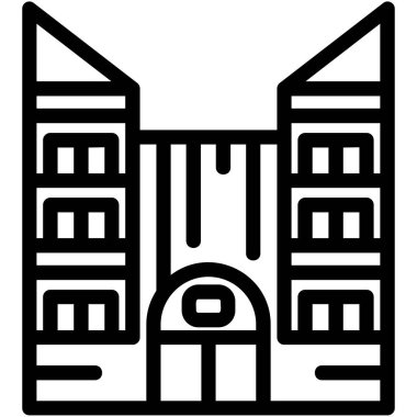 bina simgesi, vektör illüstrasyonu