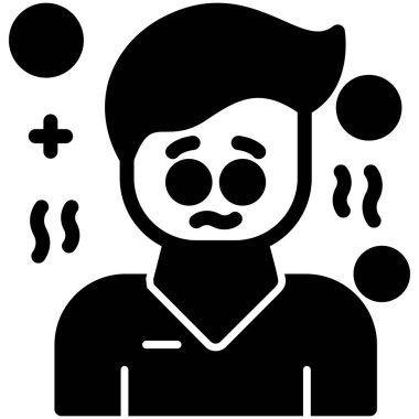 Maskeli bir adamın vektör çizimi