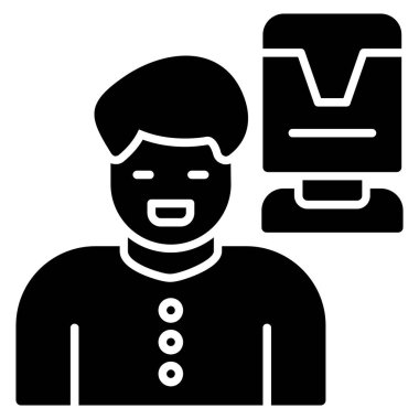 man simgesi, vektör illüstrasyonu