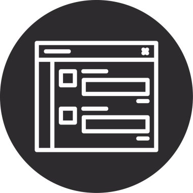 Tarayıcı. Web simgesi basit illüstrasyon