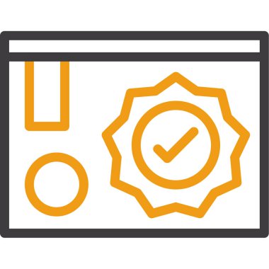 İşaretleme simgesi vektör illüstrasyonunu kontrol et