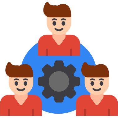 takım çalışması düz vektör simgesi