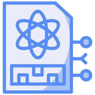 atom. Web simgesi basit illüstrasyon