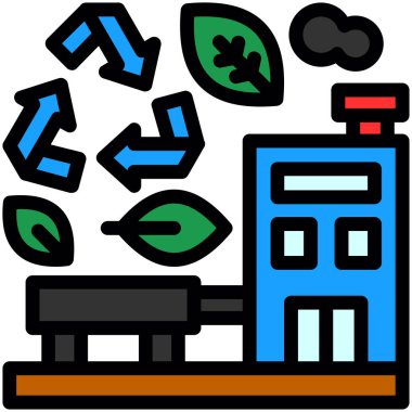 Fabrika üretim ikonu