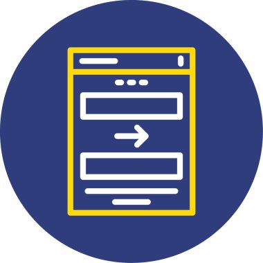 vektör lcd simgesi illüstrasyonu