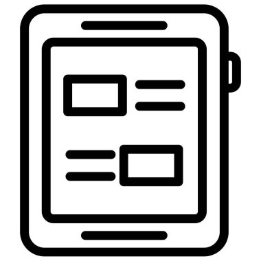 tablet simgesi, vektör illüstrasyonu