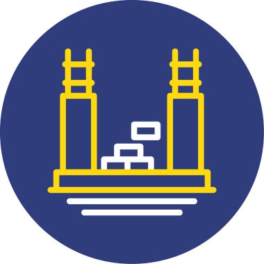 Modern yapı simgesinin vektör illüstrasyonu