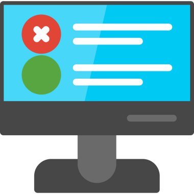 Düz biçimli tarayıcı bilgisayar internet simgesi