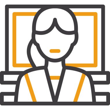 kadın yönetici işçi simgesi, vektör illüstrasyon tasarımı