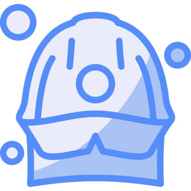 Miğfer. Web simgesi basit illüstrasyon