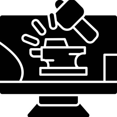 Mikroskop. Web simgesi basit illüstrasyon